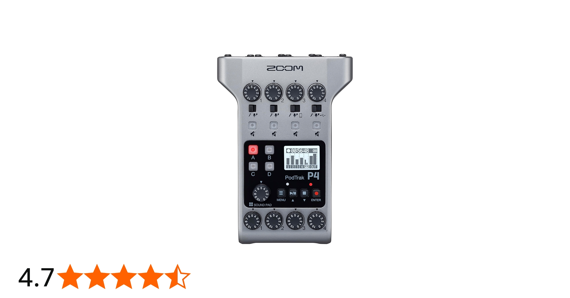 Amazon.co.jp: Zoom PodTrak P4 ポッドキャストレコーダー バッテリー