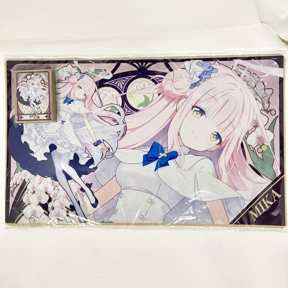 混沌の女神様 ミュシャ風 スリーブ プレイマット 白上フブキ 混沌の女神様