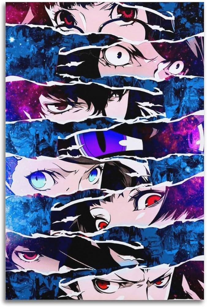 Amazon.co.jp: DEVINK ペルソナ5つ目ポスター 装飾絵画 キャンバス 壁