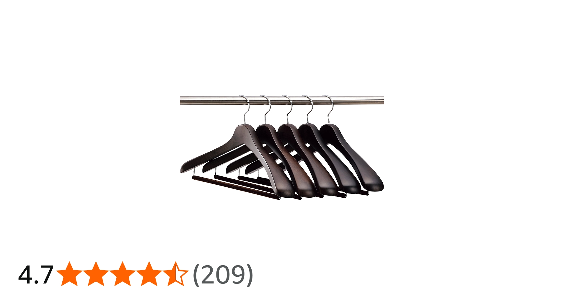 Amazon.co.jp: 【ナカタハンガー】日本製 木製メンズ スーツハンガー 5