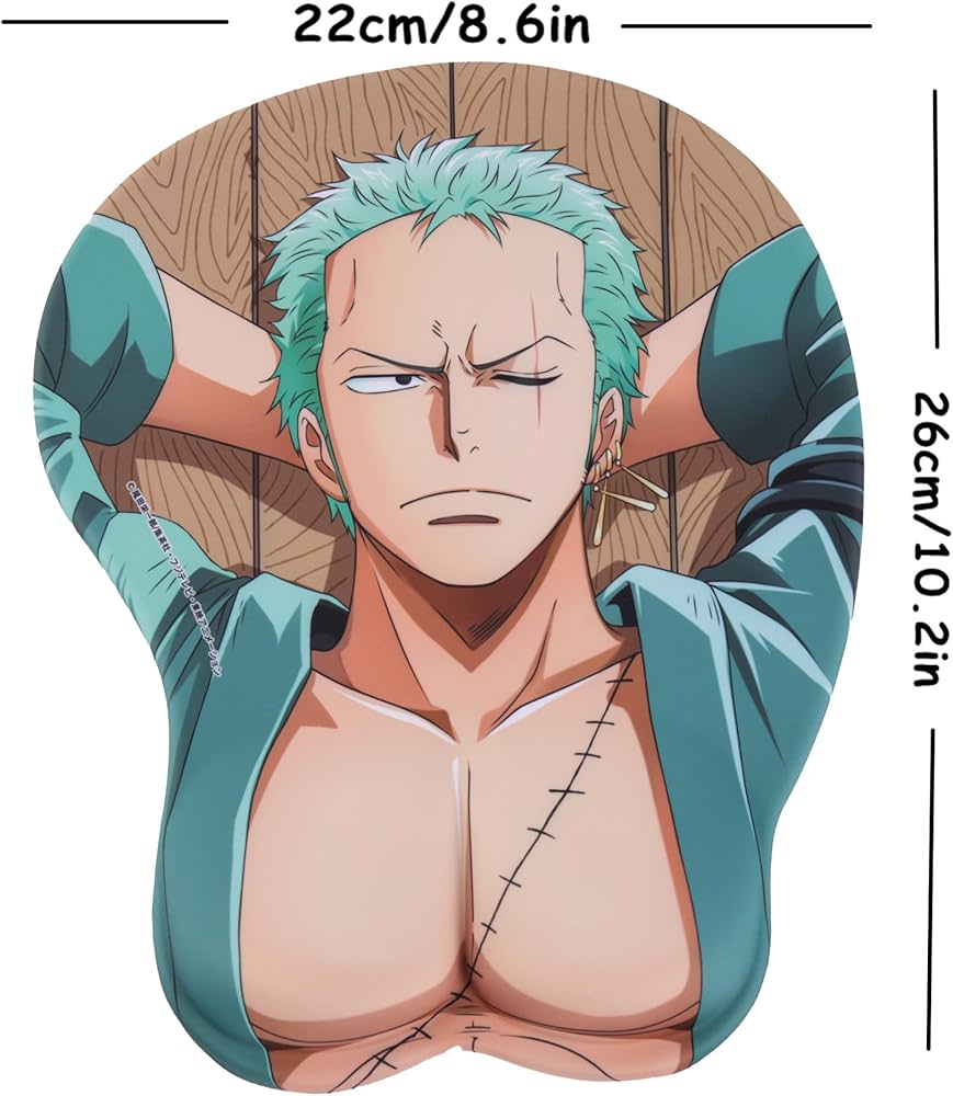 Amazon.com: BGIPVB Zoro Anime Mouse Pads with Wrist Rest Gaming 3D