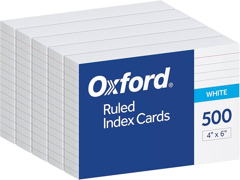 Amazon.co.jp: Oxford インデックスカード 500枚パック 4x6
