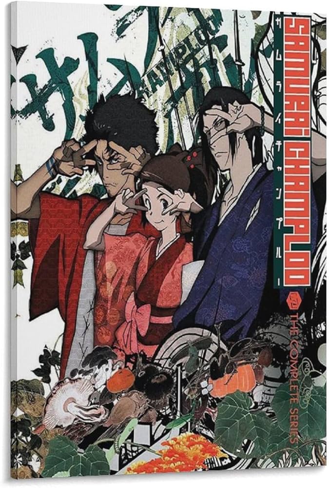Amazon.co.jp: アニメポスター サムライチャンプルー キャンバスアート