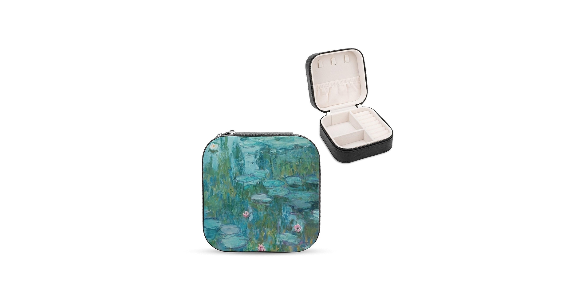 Amazon｜クロード・モネ 睡蓮 油絵風 ジュエリーボックス ジュエリー