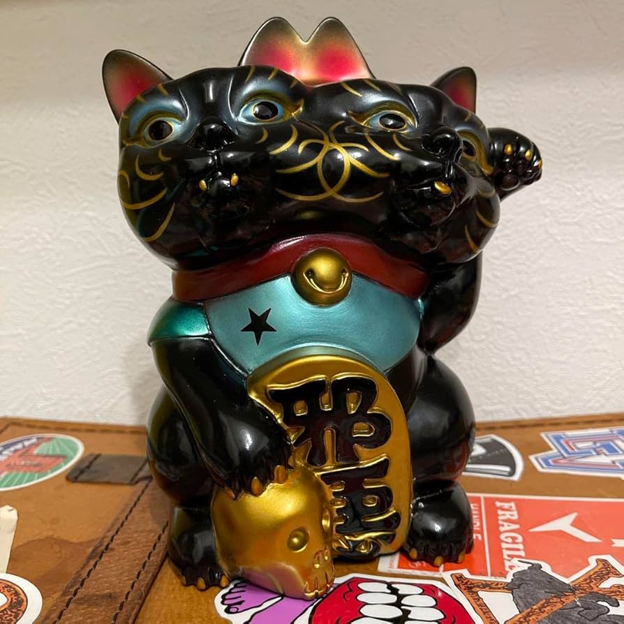 Izumonster 魔除け猫 3off hxs tkom ソフビ nag Izumonster 魔除け猫