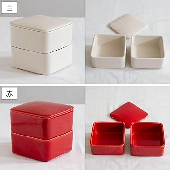 Amazon｜かもしか道具店 しかくいふたもの セット 2段 保存容器 レンジ