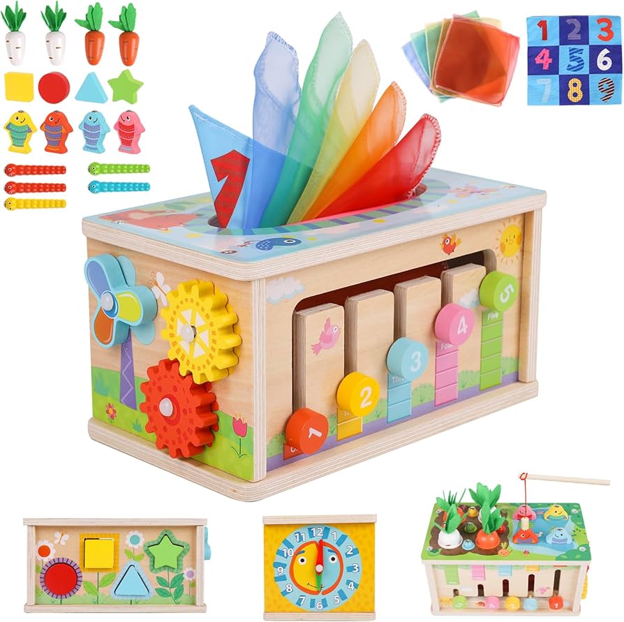 Amazon.com: Ancaixin 6-in-1 Montessori Tissue Box Toy for 6+