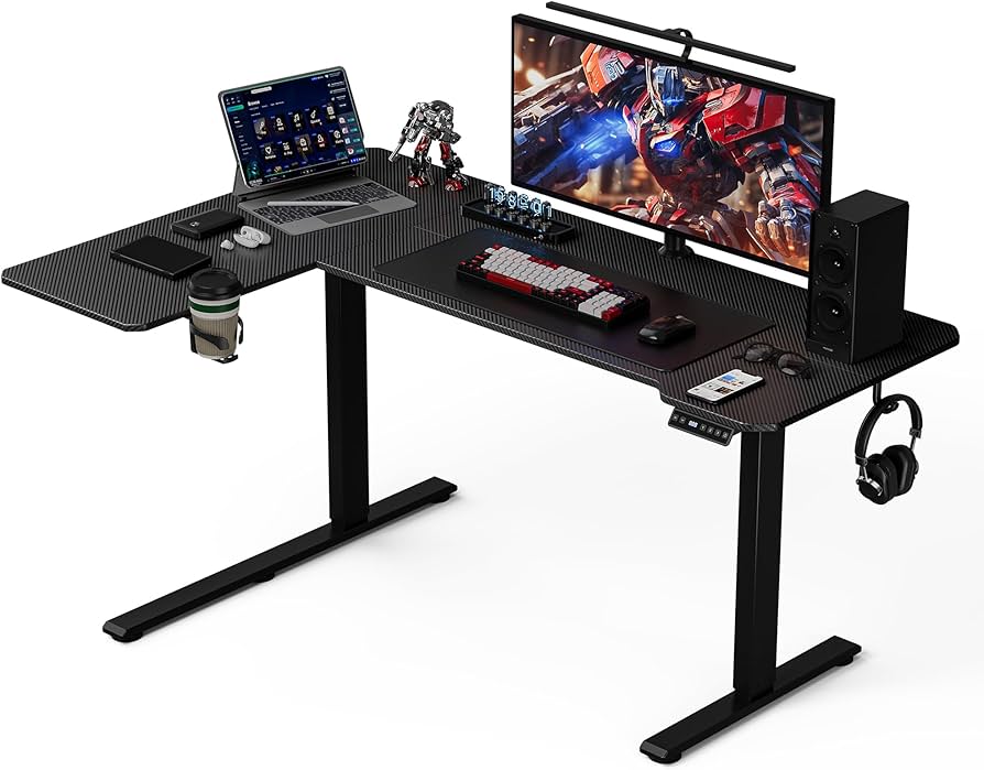 Amazon | Acrolix電動 l字昇降式デスク 昇降式テーブル ゲーミング
