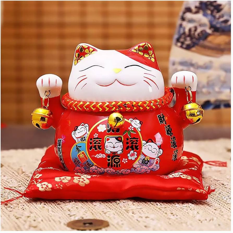 Amazon.co.jp: 招き猫 貯金箱 置物 開運 金運アップ セラミック雑貨
