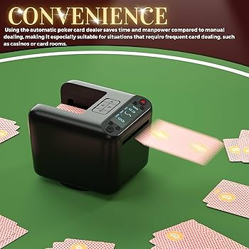 VQP Automatic Card Dealer, 360° Rotating Card Dealer Machine for