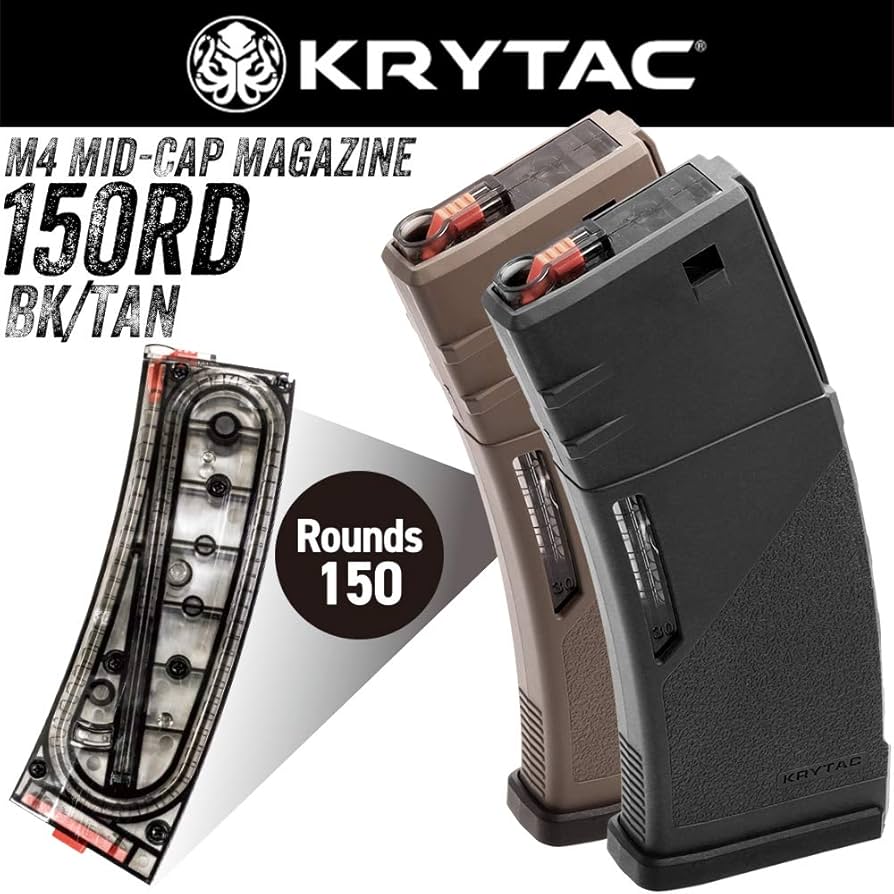 Amazon | [KRYTAC][M4 ポリマーマガジン][150連][BK][1本入り]ノーマル