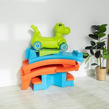 Amazon.com: Step2 Dino Dash Up & Down Roller Coaster Kids Ride On