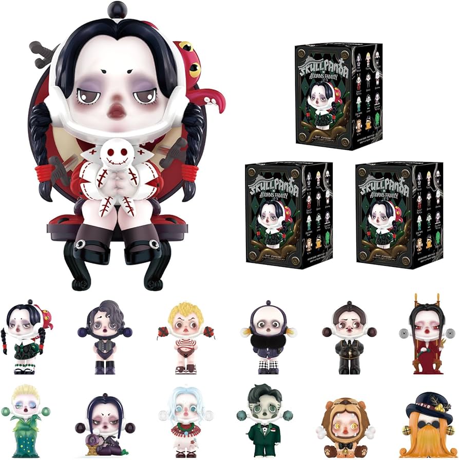 Amazon.co.jp: POP MART SKULLPANDA x The Addams Family シリーズ 3個