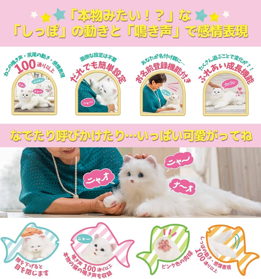 Amazon.co.jp: デジレクト しっぽふりふり あまえんぼうねこちゃん