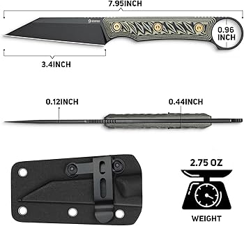 Amazon.com : NedFoss RAVEN EDC Fixed Blade Knife with Sheath, 3.4