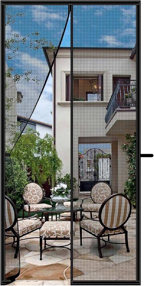 Magnetic Easy Install Screen Door Fits Door Size 48 x 72 inch
