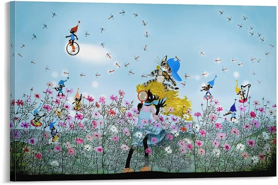 Amazon.co.jp: 藤城清治 コスモスは詩う 絵画 ポスター 工芸品の装飾品