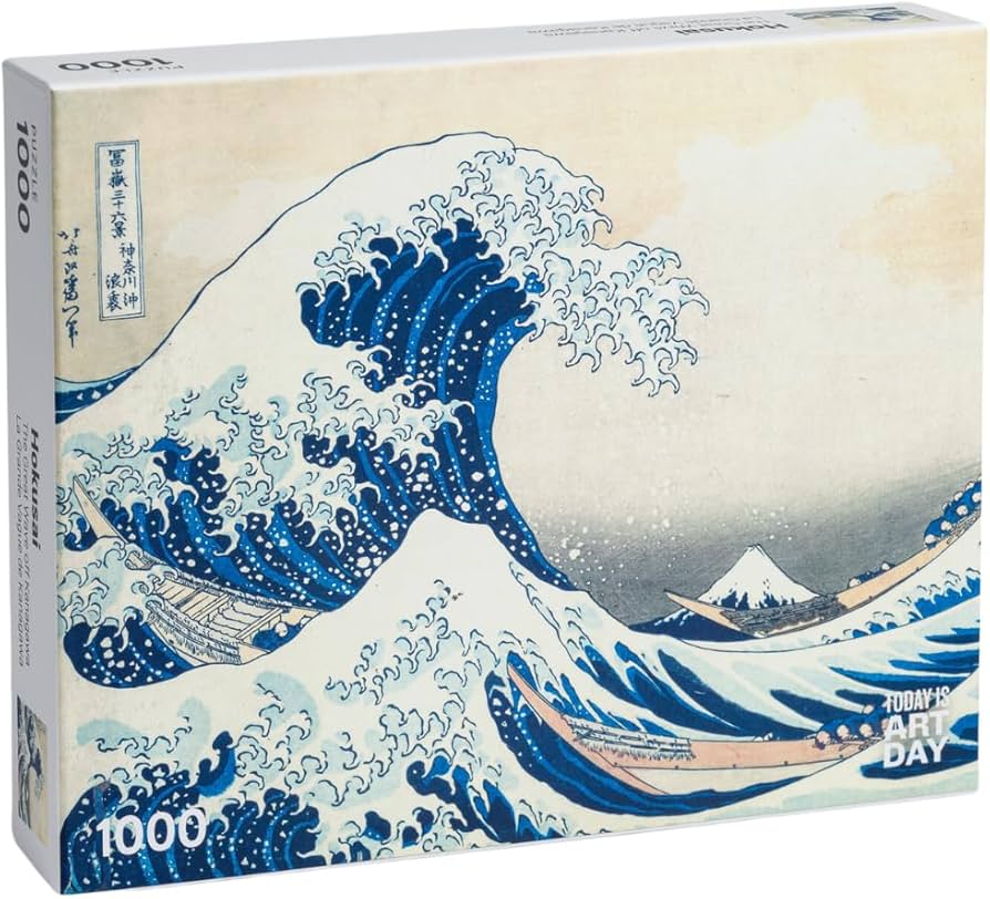 Amazon | 今日は芸術の日-北斎-神奈川沖の大波-パズル-1000ピース