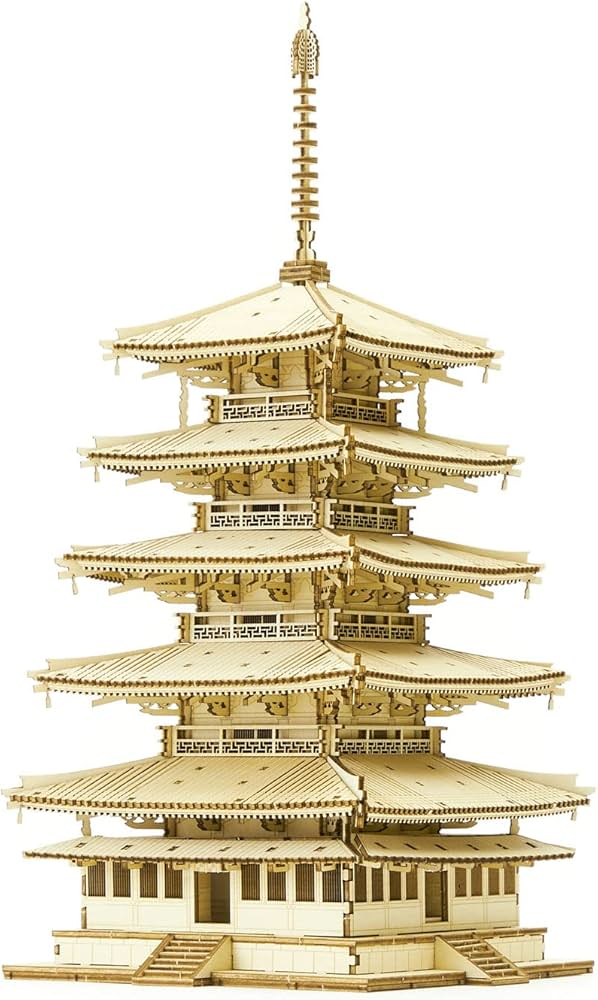 Amazon | ki-gu-mi 五重塔 - 小学生 から 大人 まで 楽しめる 木製 3D