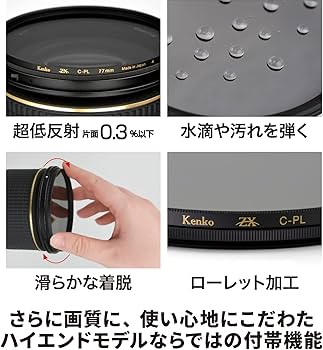 Amazon | Kenko PLフィルター ZX サーキュラーPL 72mm 高透過偏光膜