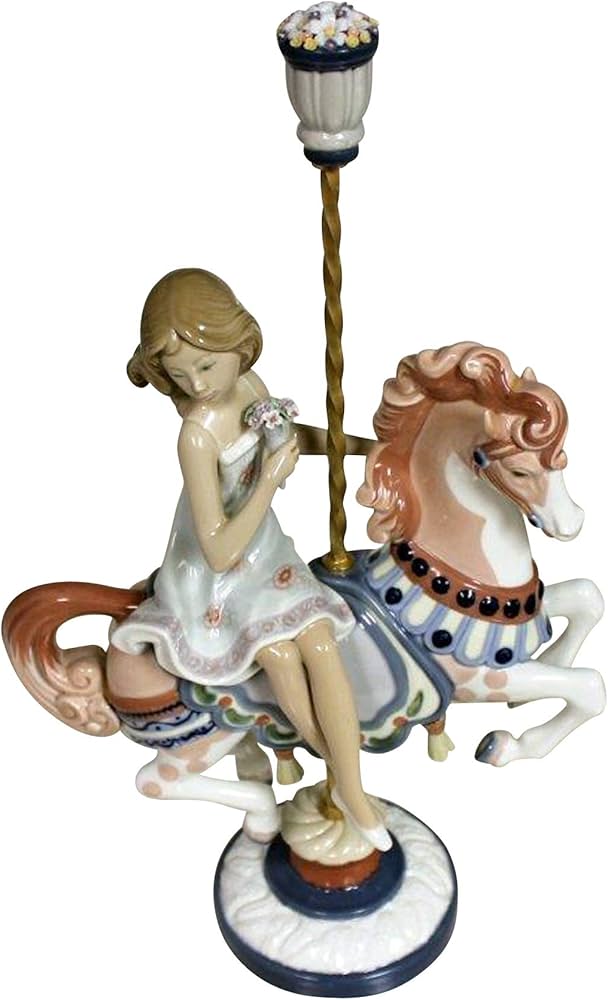Amazon.co.jp: Lladro 置物 1469 カルーセル馬に乗った少女 : ホーム