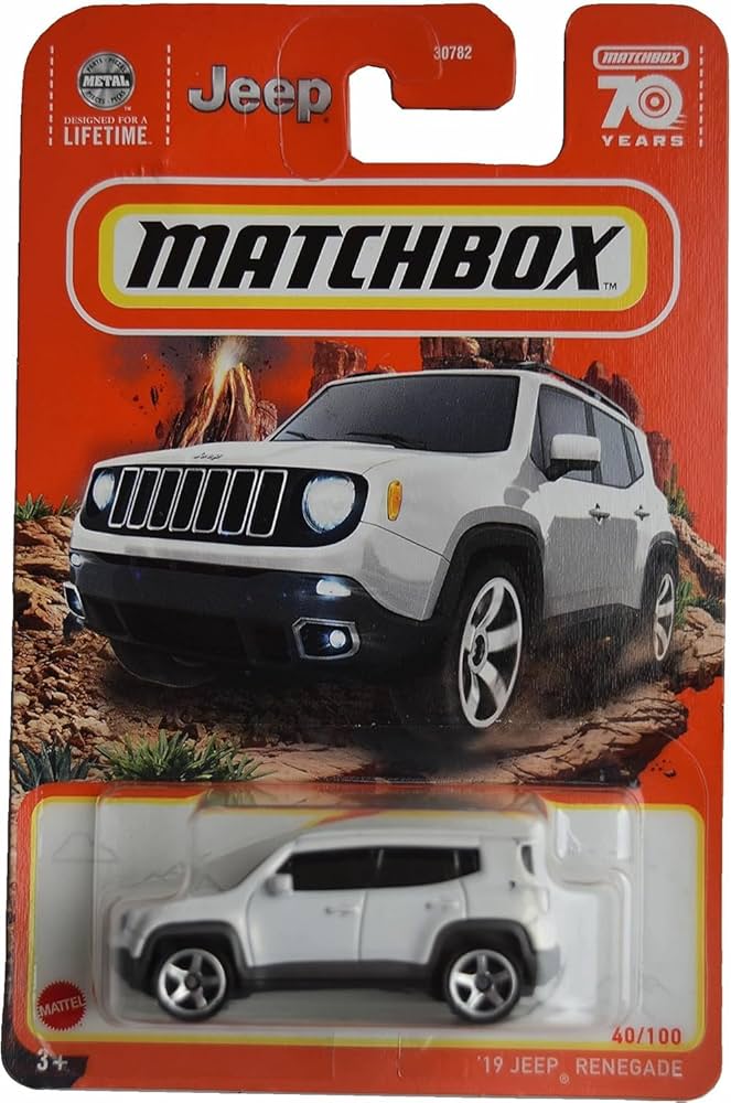 Amazon.com: Matchbox '19 Jeep Renegade, White 40/100 : Toys & Games