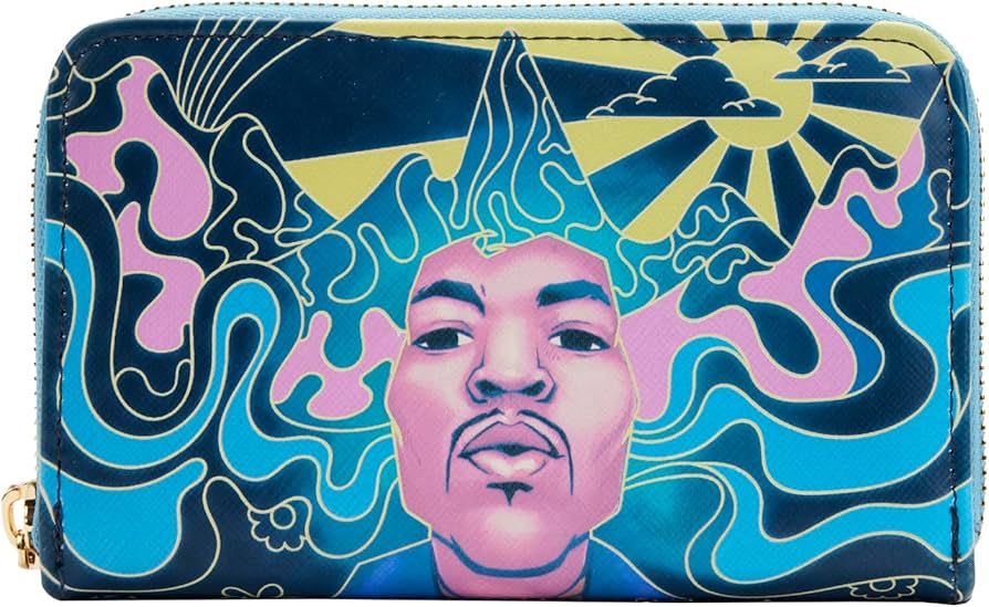 Amazon.com: Loungefly Jimi Hendrix Psychedelic Landscape Zip