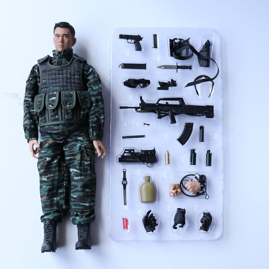 Amazon.co.jp: 1/6特殊部隊フィギュア、DIY可動式リアルヘッド