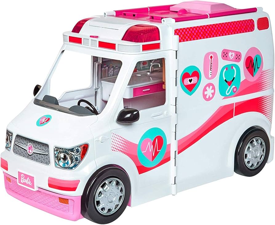 Amazon.co.jp: バービー 救急車 プレイセット ライトアップとサイレン