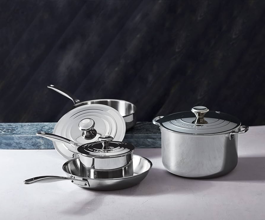 Amazon.com: Le Creuset 7 Piece Set - Stainless Steel: Home & Kitchen