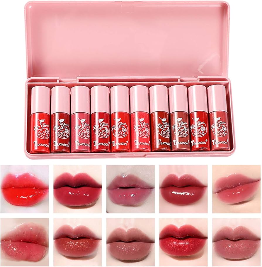 Amazon.co.jp: PILLAROST Lipstick Set, 10 Colors, Lip Gloss Set