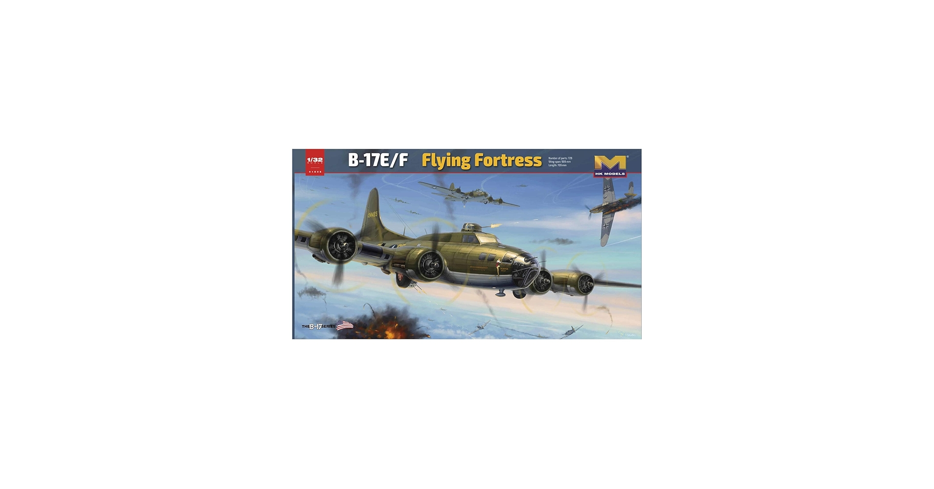 Amazon.com: HK Model 1/32 B-17E/F Flying Fortress Plastic Model