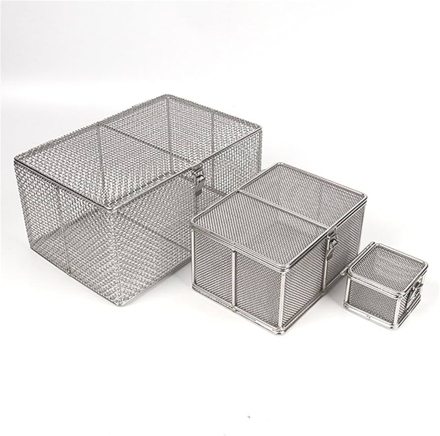 Amazon.co.jp: 器具滅菌バスケット、蓋付き304ステンレススチール