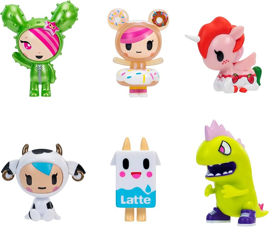 Amazon.com: Jazwares Tokidoki 2” 6 Figure Pack - Donutella, Sandy