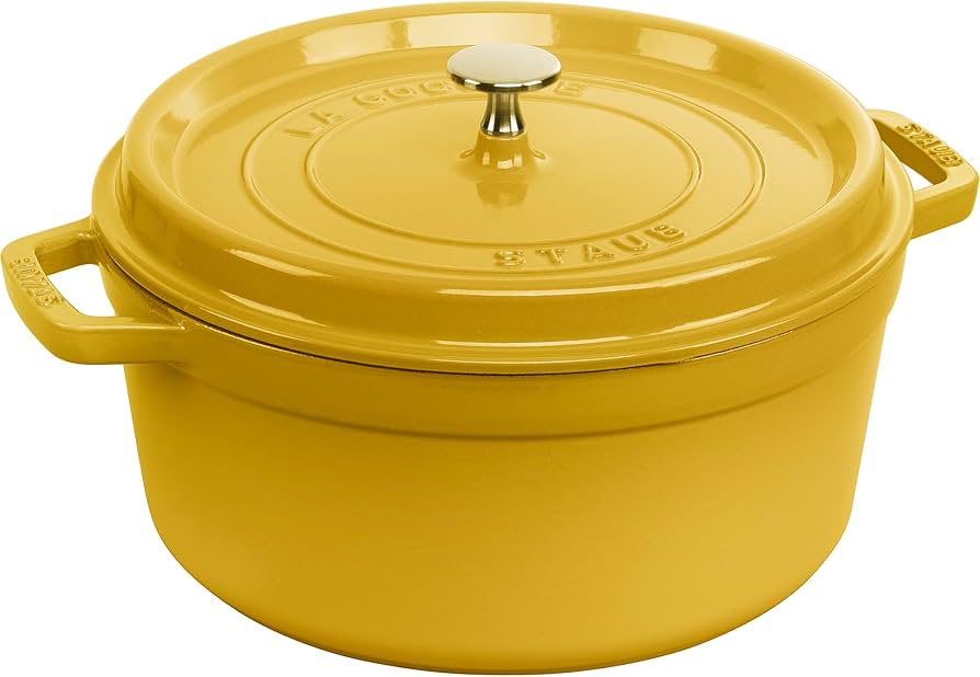 Amazon.com: Staub Cast Iron Round Cocotte, Dutch Oven, 5.5-quart