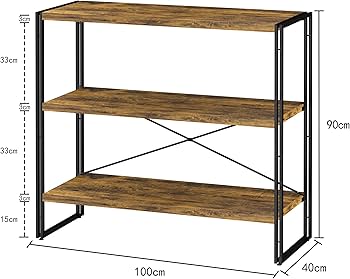 Amazon｜KIBOU KAI ラック オープンシェルフ 幅100×奥行40×高さ90cm 3