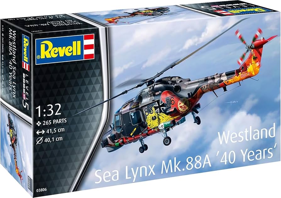 Amazon.com: Revell 03806 Westland Sea Lynx MK.88 (40 Years Special