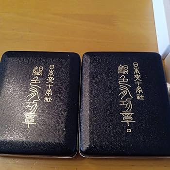 Amazon.co.jp: 極美日本赤十字社 銀色有功章 男性 女性用セット 略章付
