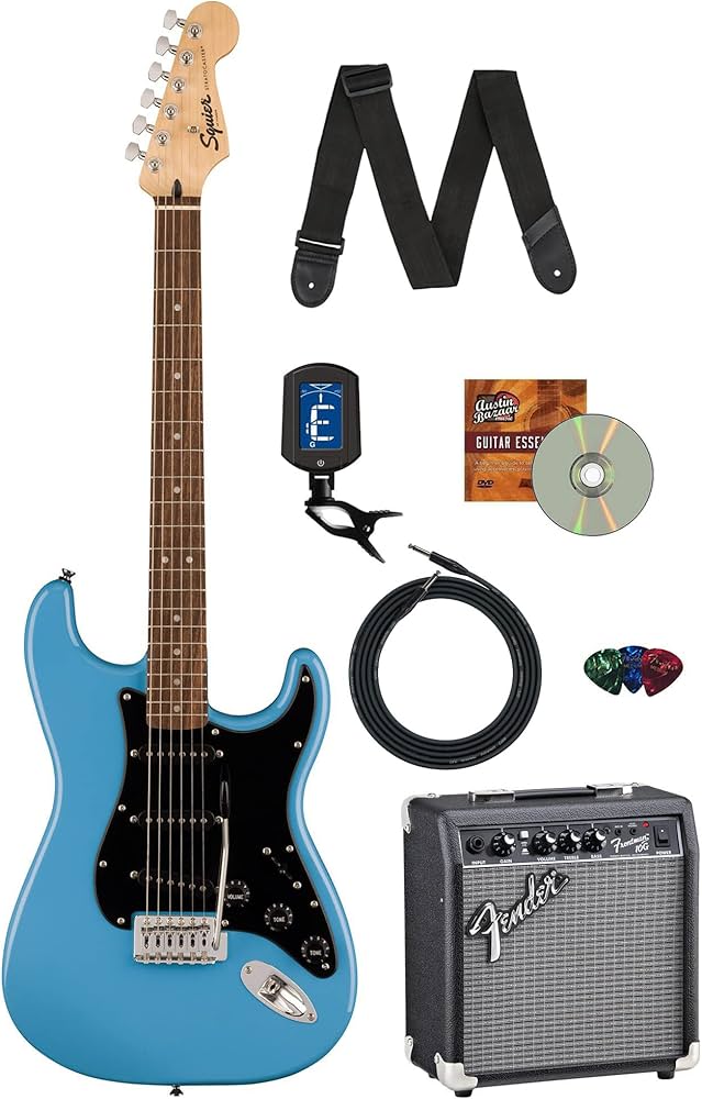 Amazon.com: Fender Squier Sonic Stratocaster - California Blue