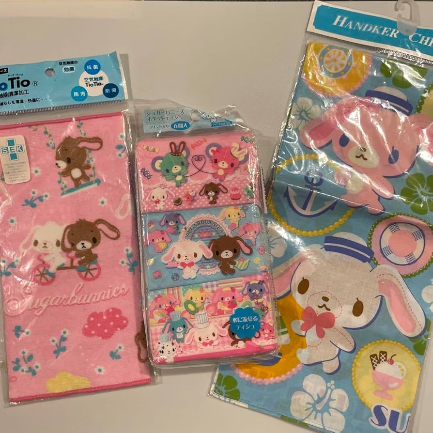 Amazon.co.jp: シュガーバニーズ ハンカチ タオル ティッシュ まとめ