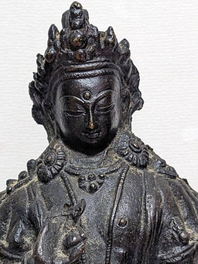 Amazon.co.jp: 中国仏教 古玩 古美術品 仏像 唐金 釈迦 千手観音菩薩