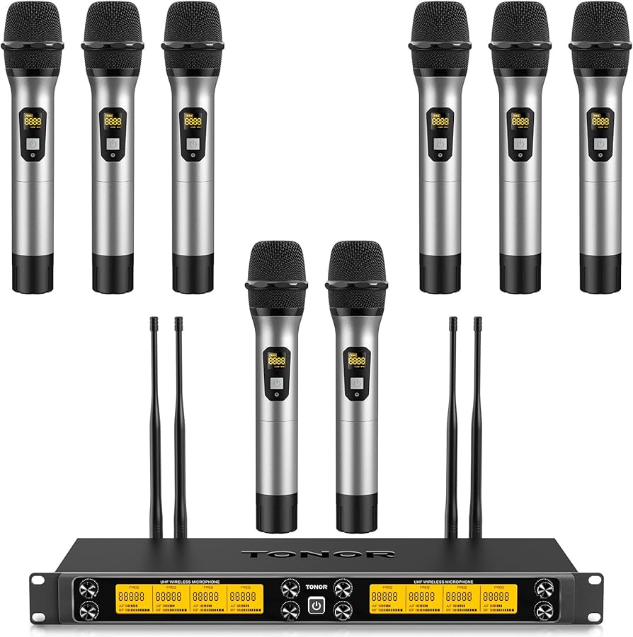 Amazon.com: TONOR Wireless Microphones System, 8 * 12 Channel