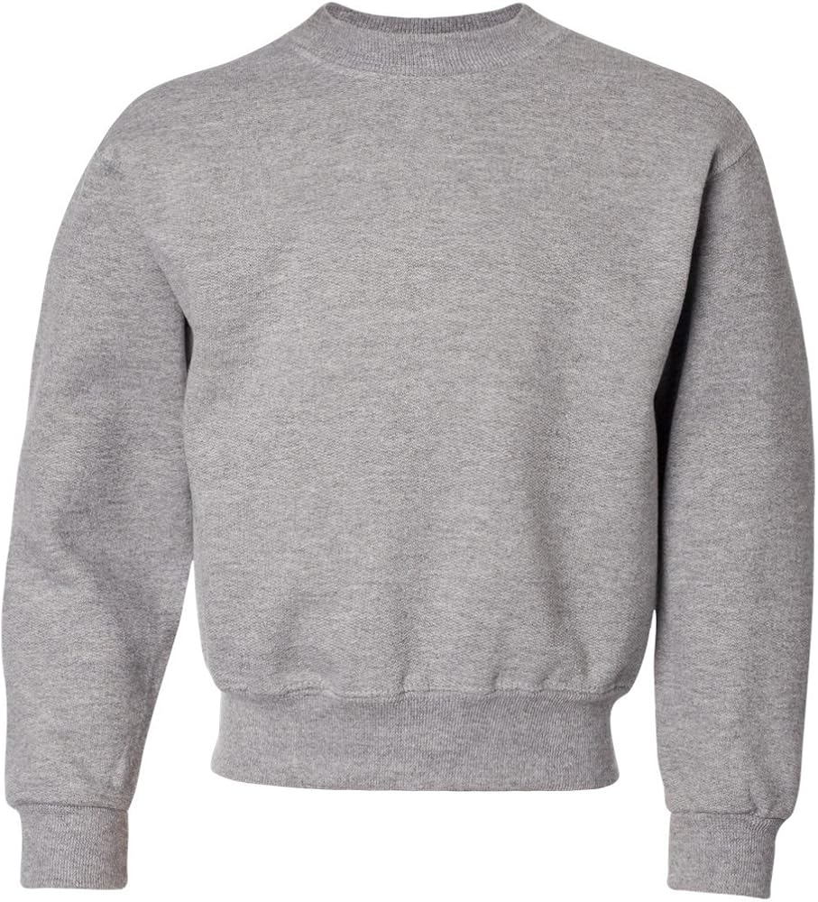 Amazon.com: Jerzees Big Boys 1X1 Rib Collar Crewneck Sweatshirt