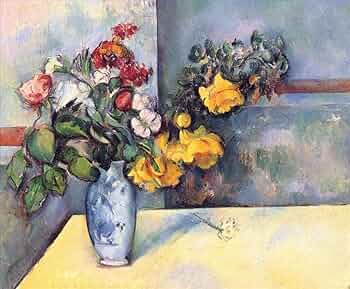 Amazon.co.jp: 19 絵画 静物画 花瓶の中の花 ポール セザンヌ