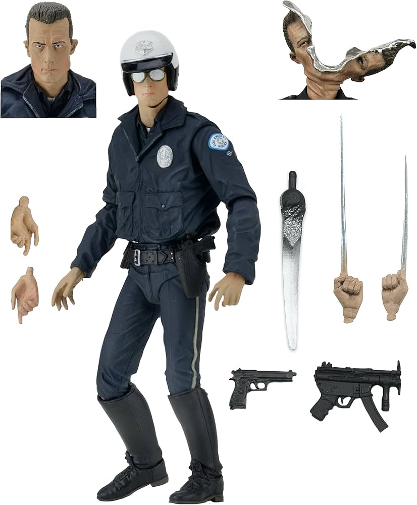 Amazon.com: NECA - Ultimate T-1000 Motorcycle Cop Terminator Scale