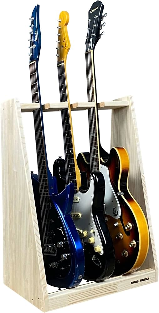 Amazon.co.jp: WOODWORKS 日本製 ギタースタンド エレキギター用 3本
