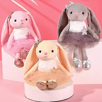 Amazon.co.jp: Ruzucoda バレリーナ人形 ぬいぐるみ バニー ウサギ