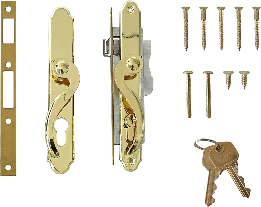 Housagies Grisham (Polished Brass) Hinged Patio Door System with