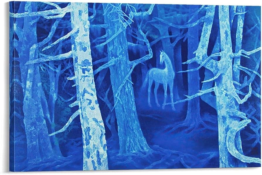 Amazon.co.jp: 画家 東山魁夷 風景画 白馬の森 ポスター アートパネル