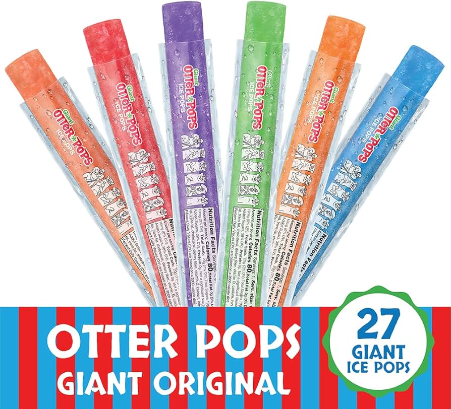 Amazon.com: Otter Pops, Giant Original 5.5oz, 27 Ice Pops, Six